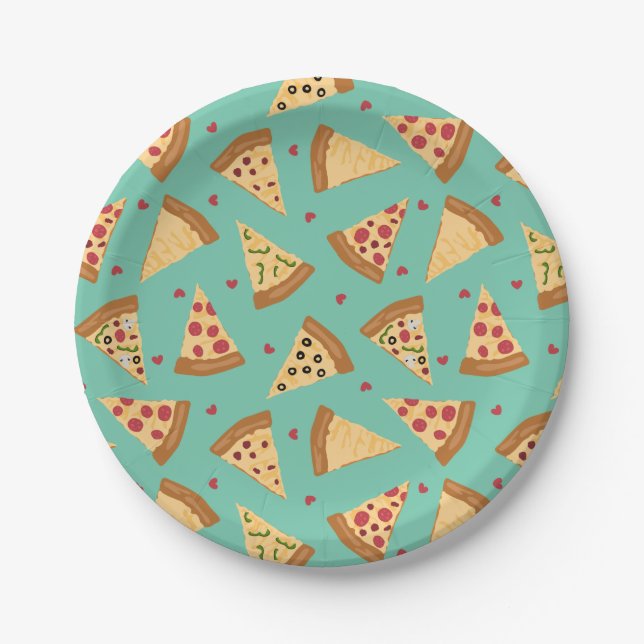 Pizza Party Paper Plate Pappteller (Vorderseite)