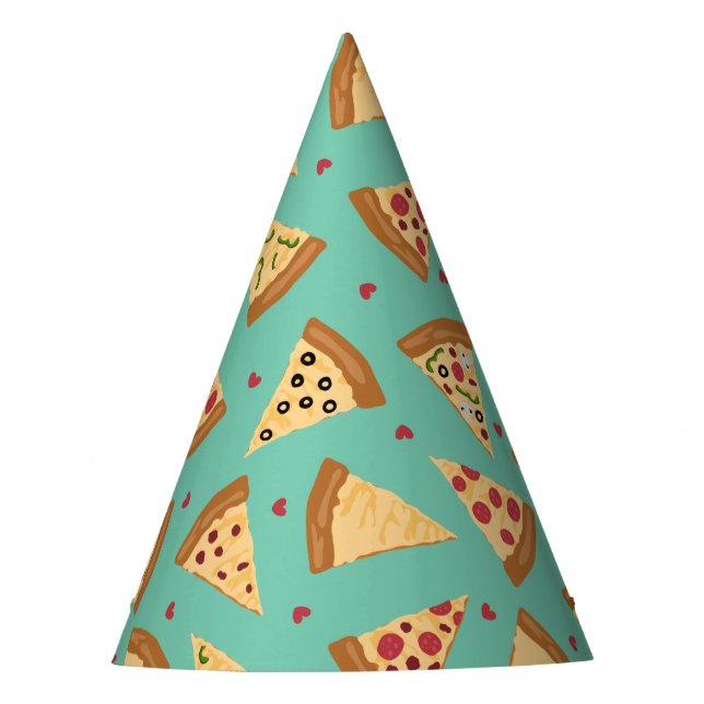 Pizza-Party Partyhütchen (Vorderseite)
