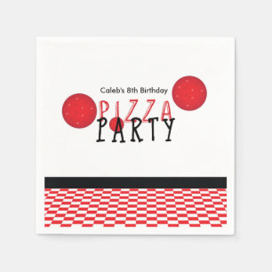 Pizza-Party-Peperoni-Personalisierte-Geburtstagsse Serviette