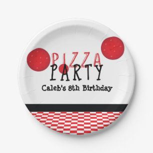 Pizza-Party-Pepperoni individuelle Geburtstagsfeie Pappteller
