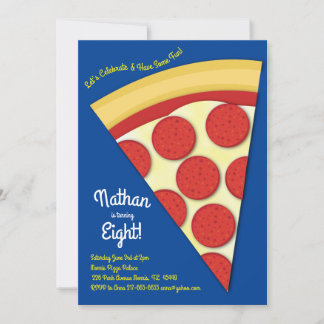 Pizza Party Pepperoni Pizza Slice Einladung