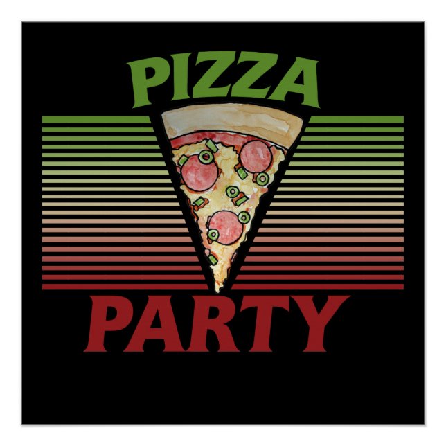Pizza-Party Poster (Vorderseite)