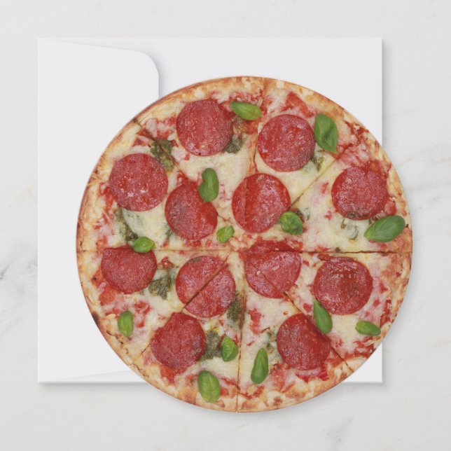 Pizza Party Round Invasion - SRF Einladung (Vorderseite)