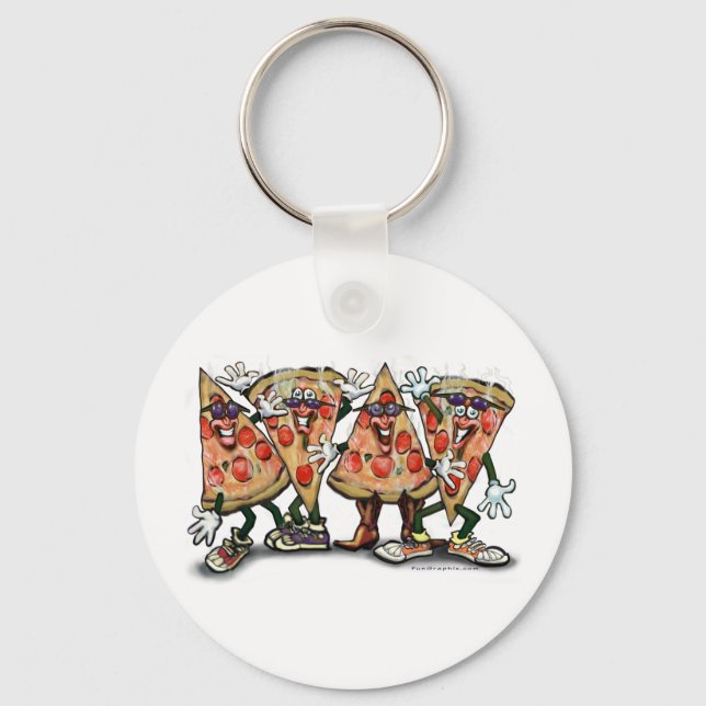 Pizza-Party Schlüsselanhänger (Vorderseite)