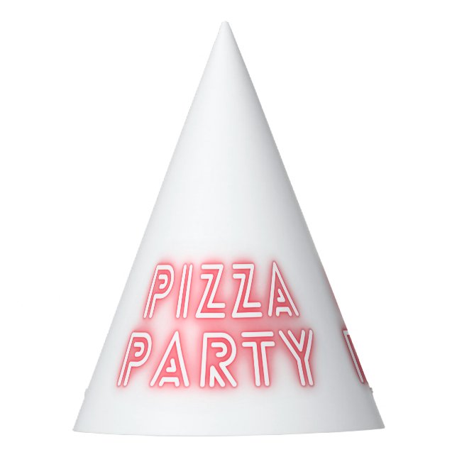 Pizza Party Simple Partyhütchen (Vorderseite)