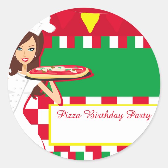 Pizza Party Sticker (Vorderseite)