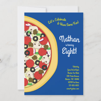 Pizza Party Supreme Combo Pizza Einladung