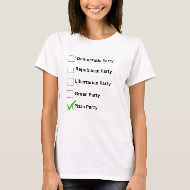 Pizza-Party T-Shirt (Vorderseite)