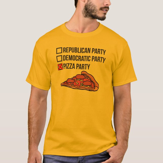 Pizza-Party T-Shirt (Vorderseite)