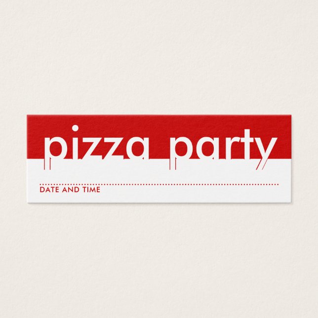 Pizza Party Terminkarte (Vorderseite)