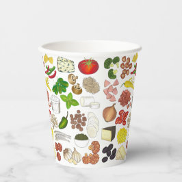 Pizza Party Toppings Italienische Pizzeria Pie Pappbecher