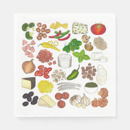 Pizza Party Toppings Italienische Pizzeria Pie Serviette