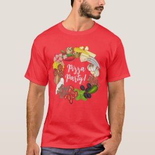 Pizza Party Toppings Italienische Pizzeria Pie T-Shirt