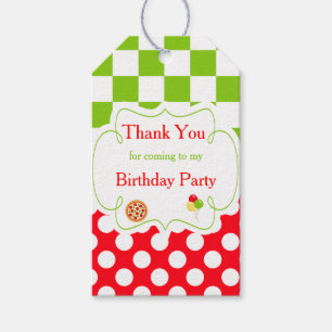 Pizza Party Vielen Dank Tag Geschenkanhänger