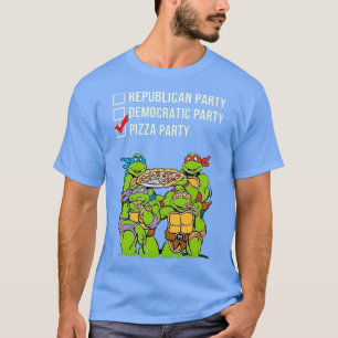 Pizza-Party Vintage 80er 90er Design T-Shirt