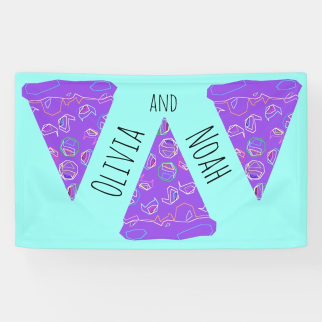 Pizza Party Wedding Banner (Horizontal)
