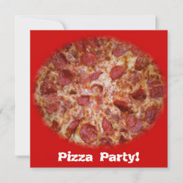 Pizza Party Zeiteinladung Einladung