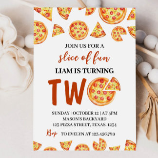Pizza-Party zum Geburtstag Einladung
