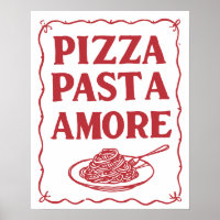 Pizza Pasta Amore Italienisches Lebensmittel Küche