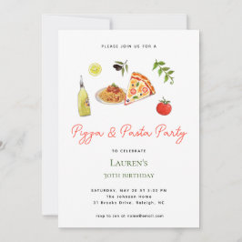 Pizza & Pasta Party Einladung zum Geburtstag