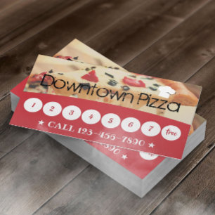 Pizza Pasta Restaurant Custom Foto Loyalität Treuekarte