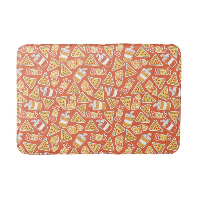 Pizza Pattern Badematten (Vorderseite)
