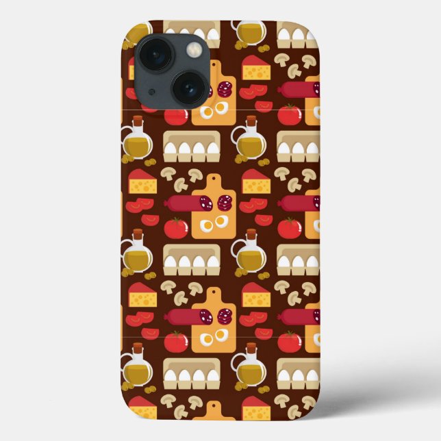 Pizza Pattern Case-Mate iPhone Hülle (Rückseite)