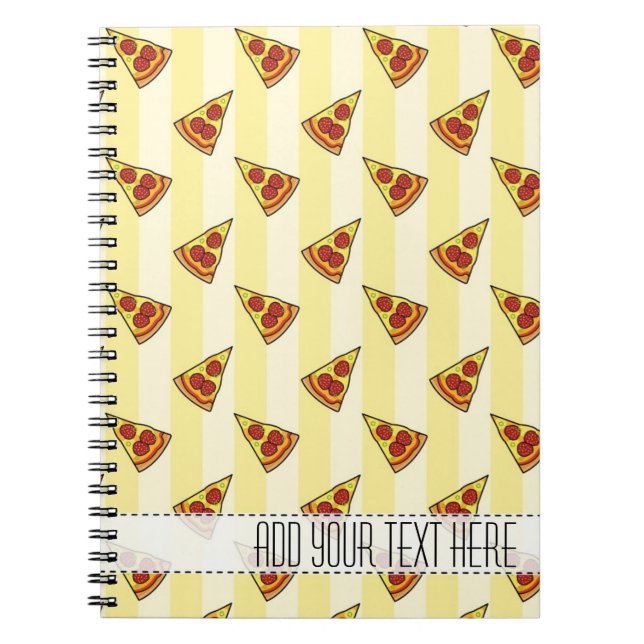Pizza Pattern Custom Notebook Notizblock (Vorderseite)