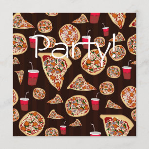 Pizza Pattern Einladung
