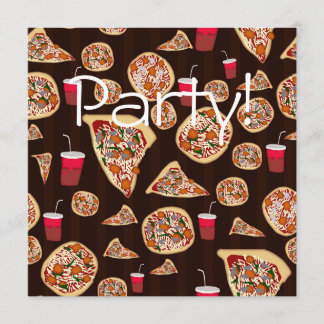 Pizza Pattern Einladung