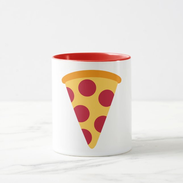 Pizza Pattern Emoji Tasse (Zentrum)