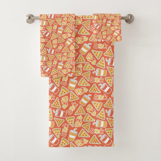 Pizza Pattern Handtuch Set (Insitu)