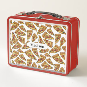 Pizza Pattern individuelle Name Lunch Box
