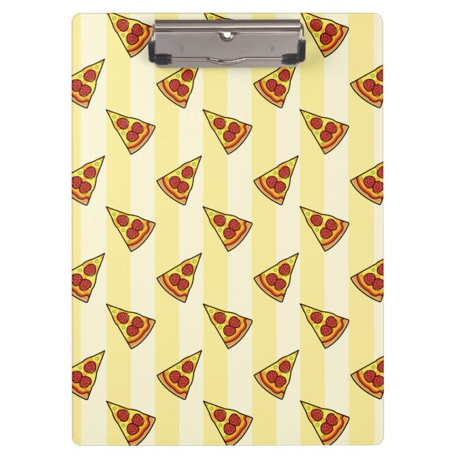 Pizza Pattern Klemmbrett (Vorderseite)