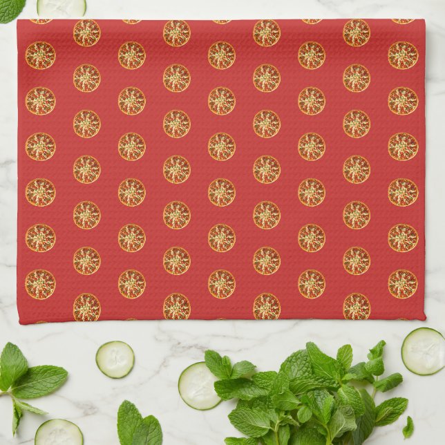 Pizza Pattern Küchentuch (Gefaltet)