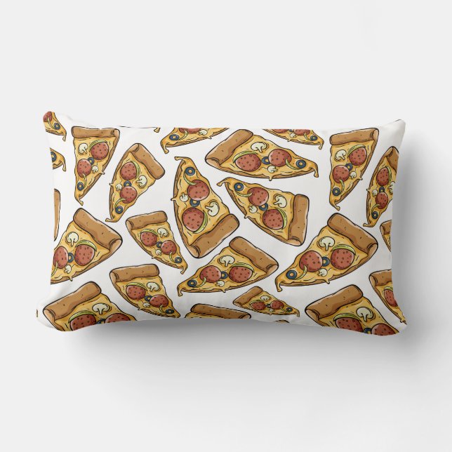 Pizza Pattern werfen Kissen (Vorderseite)