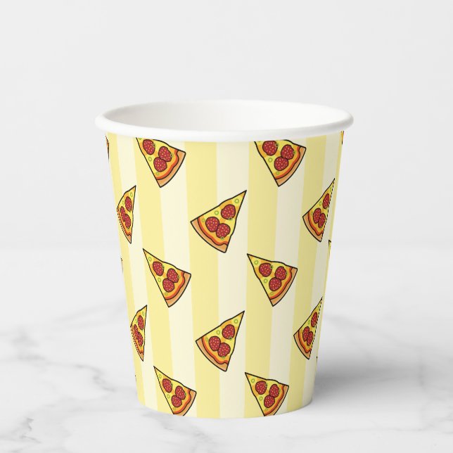 Pizza Pattern Wrapping Paper Pappbecher (Vorderseite)