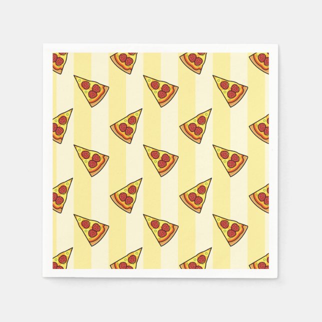 Pizza Pattern Wrapping Paper Serviette (Vorderseite)