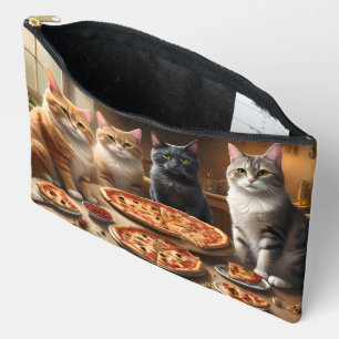 "Pizza Paw-ty: Vier Katzen kommen rein!" Zubehörtasche