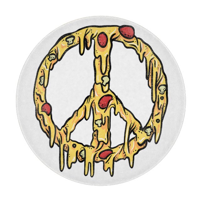 Pizza Peace Schneidebrett (Vorderseite)