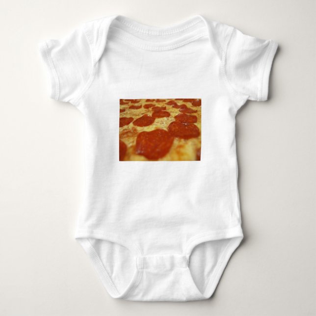 Pizza pepperoni baby strampler (Vorderseite)