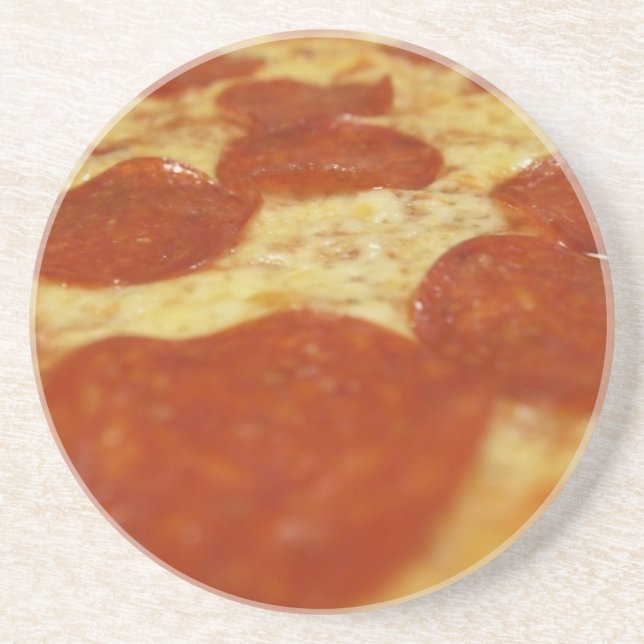 Pizza pepperoni getränkeuntersetzer (Vorne)