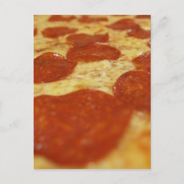Pizza pepperoni postkarte (Vorderseite)
