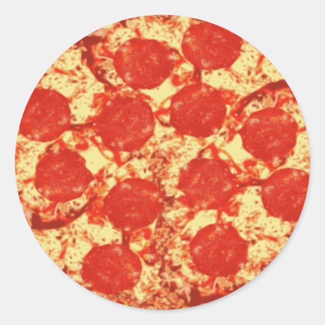 Pizza Pepperoni Stickers (Vorderseite)