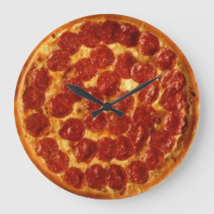 Pizza-Pepperoni-Wanduhr Große Wanduhr
