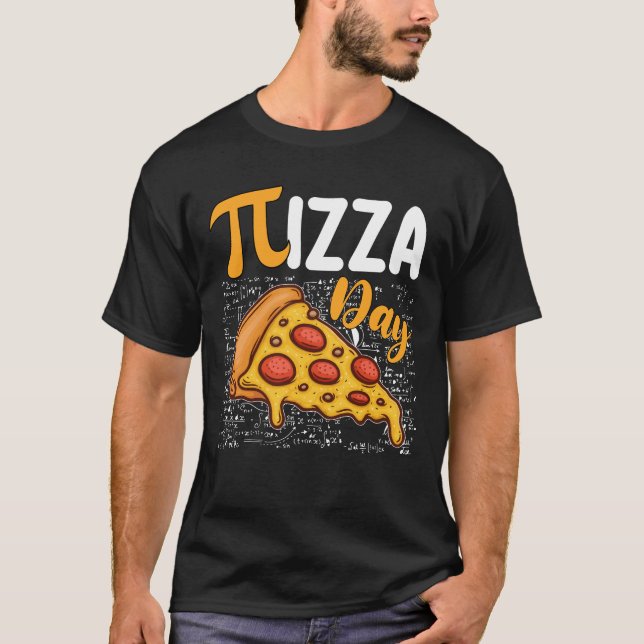 Pizza Pi Day Mathematik Liebhaber T-Shirt (Vorderseite)