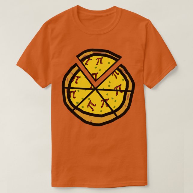 Pizza Pi in Scheiben für Hungermathematiker T-Shirt (Design vorne)