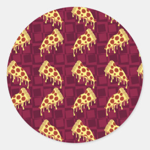 Pizza Pie Pattern Runder Aufkleber
