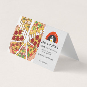 Pizza Pie Slices   Brick Oven Business Card Visitenkarten