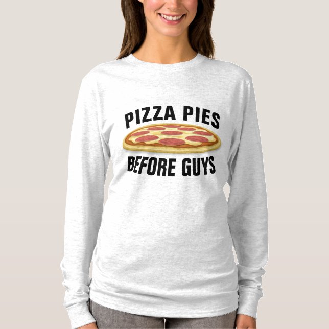PIZZA PIES BEVOR TYP FUNNY LADIES T - SHIRT (Vorderseite)